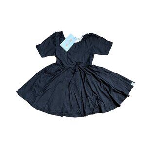 NWT Omi Jo Black Empire 1/2 Sleeve Dress sz 2